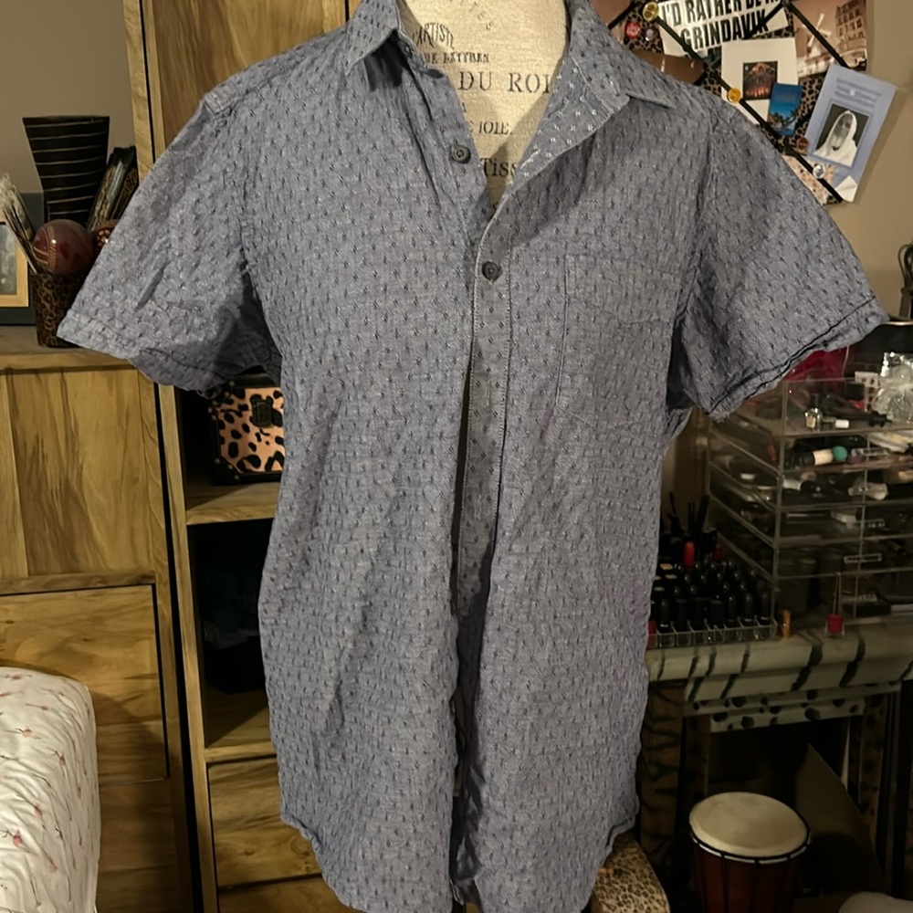 Mark Anthony Stretch Slim Fit Button Down Shirt - Medium